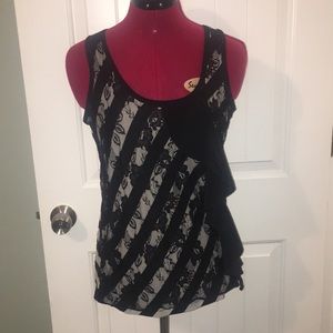 The Limited Black Lace Tank Top